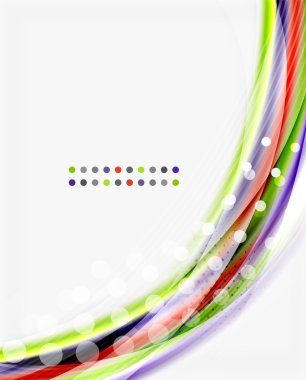 Parlak saydam dalga vektör şablonu