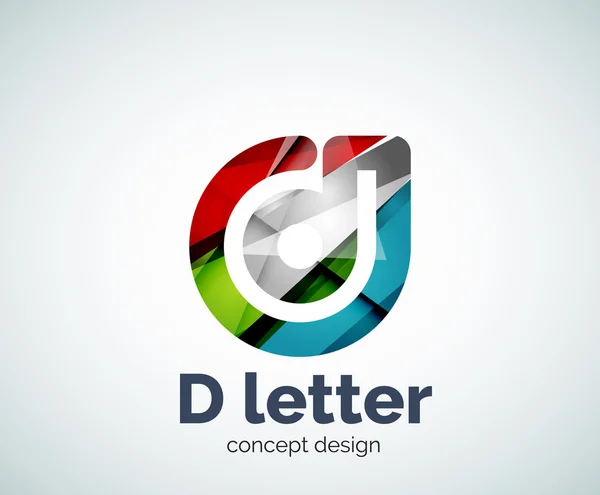 Modèle de logo de concept de lettre vectoriel D — Image vectorielle