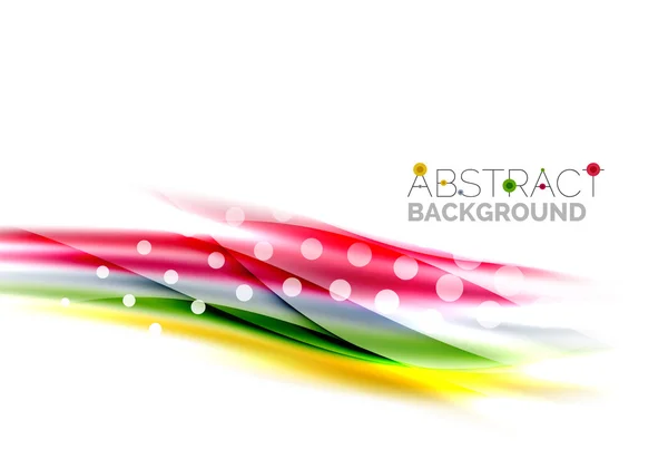 Color wavy lines with light shiny effects. Abstract background template — Stock Vector