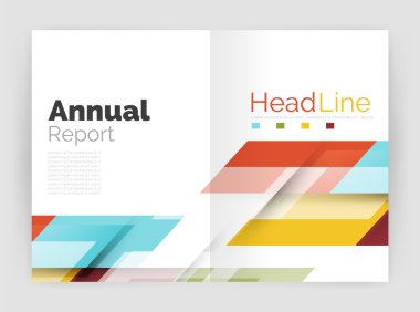 Modern içini kaplamak çizmek, hareket kavramı. İş yıllık rapor broşür şablonları