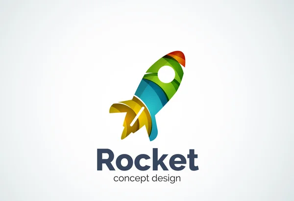 Rocket logo template — Stock Vector