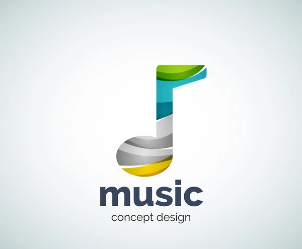 Modelo de logotipo da nota musical — Vetor de Stock