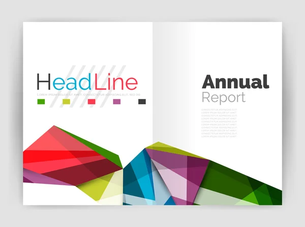 Geometric annual report business template — Stock Vector