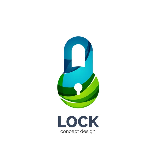 Vektor kreatív absztrakt lock logó teremtett-val vonalak — Stock Vector