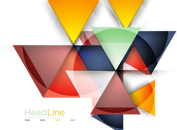 Lesklé skleněné moderní trojúhelník rozvržení — Stockový vektor