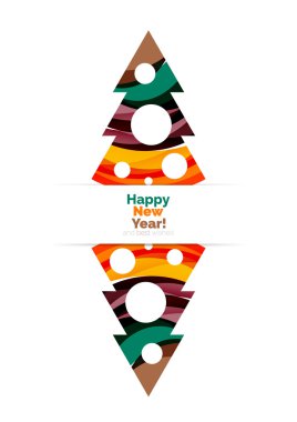 Soyut geometrik Noel afiş