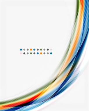 Parlak saydam dalga vektör şablonu