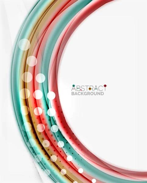 Multicolored lines on white, motion concept abstract background — Stock Vector