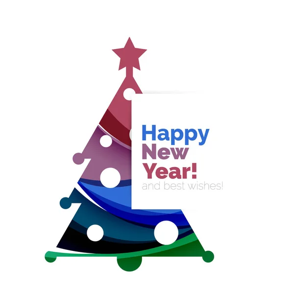 Frohes neues Jahr und Weihnachten Grusskartenelemente — Stockvektor
