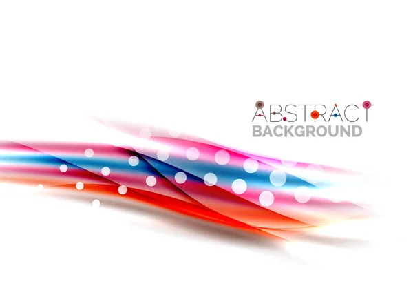 Shiny color lines on white background - motion — Stock Vector