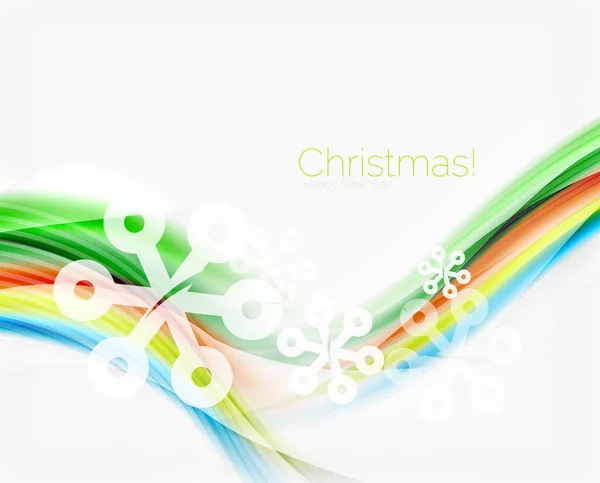 クリスマスと新年のビジネス波テンプレート — ストックベクタ