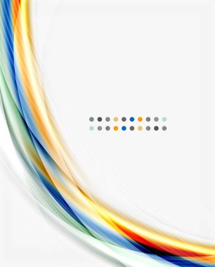 Renkli modern dalga satır, iş soyut düzeni