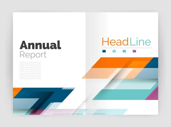 Modern line design, motion concept. Business annual report brochure templates — Stock Vector