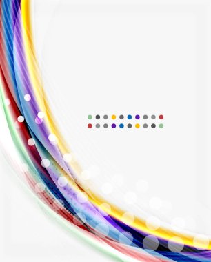 Yarı saydam vektör dalga çizgi, iş veya teknoloji şablon