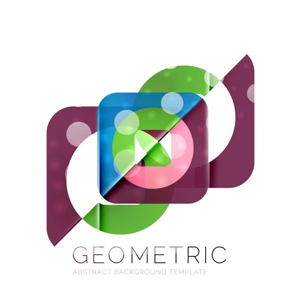 Fundo abstrato mínimo geométrico com efeitos de luz — Vetor de Stock