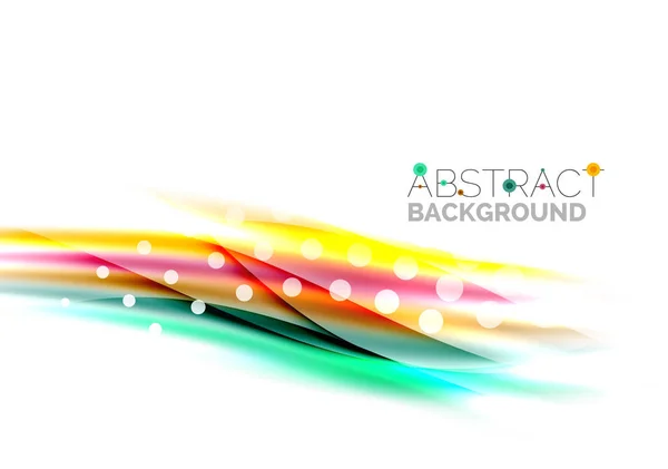 Blurred color waves, lines. Vector abstract background template — Stock Vector