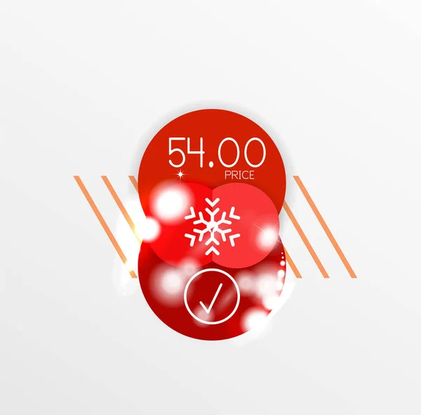 Kerst Sale papieren Stickers — Stockvector