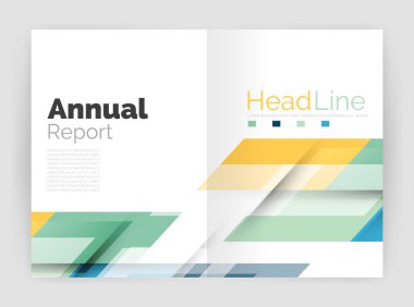 Hareket kavramı. İş yıllık raporu kapak şablonları