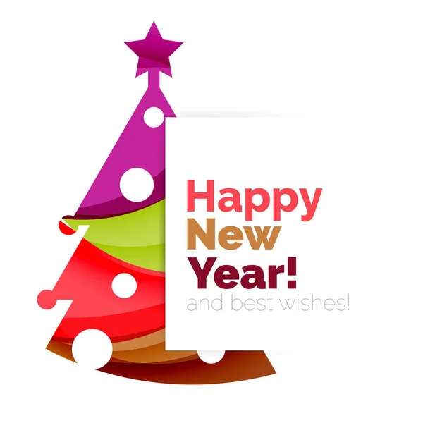 Feliz Año Nuevo y Navidad elementos de tarjetas de felicitación vacaciones — Archivo Imágenes Vectoriales