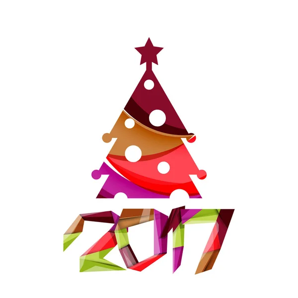 Feliz Año Nuevo y Navidad elementos de tarjetas de felicitación vacaciones — Archivo Imágenes Vectoriales