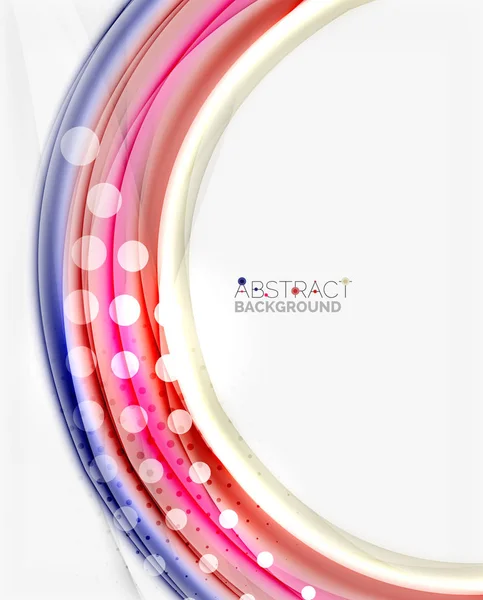 Multicolored lines on white, motion concept abstract background — Stock Vector
