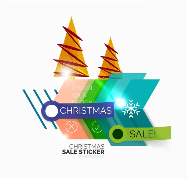 Vektör geometrik Noel satış etiketleri — Stok Vektör