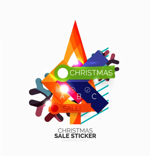 Carta Natale e Capodanno banner — Vettoriale Stock