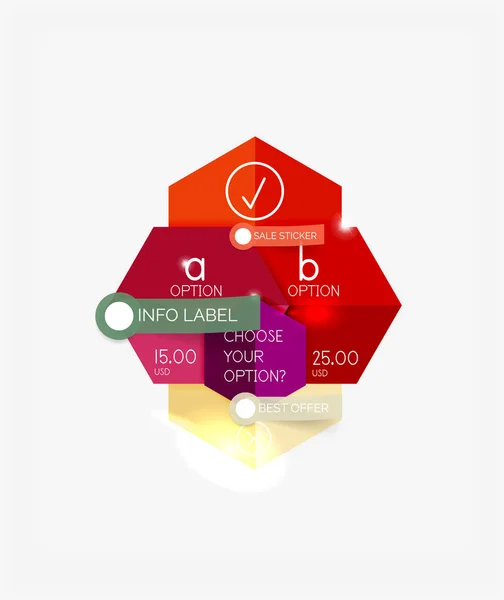 Infografika banery nowoczesny papier szablony — Wektor stockowy