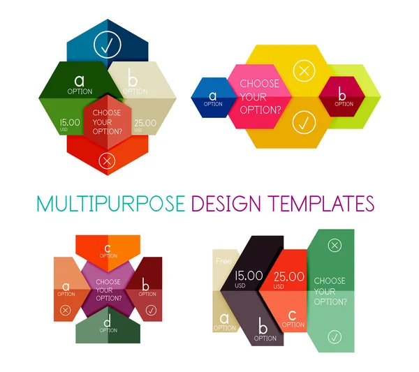 Paper infographic template — Stock Vector