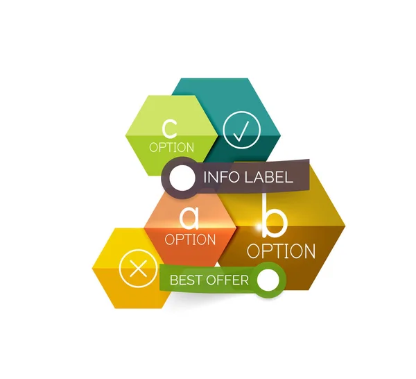 Plantillas geométricas de infografía abstracta — Vector de stock