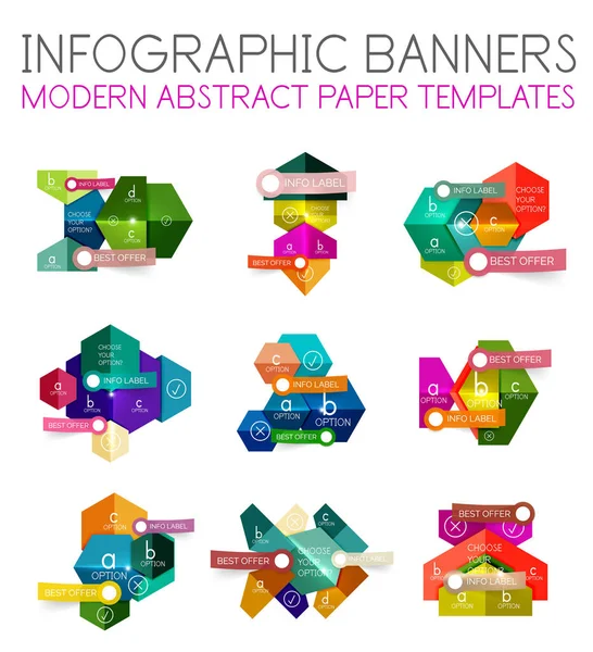 Infografika abstraktní geometrické šablony — Stockový vektor