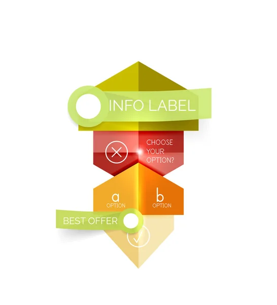 Infografika abstraktní geometrické šablony — Stockový vektor