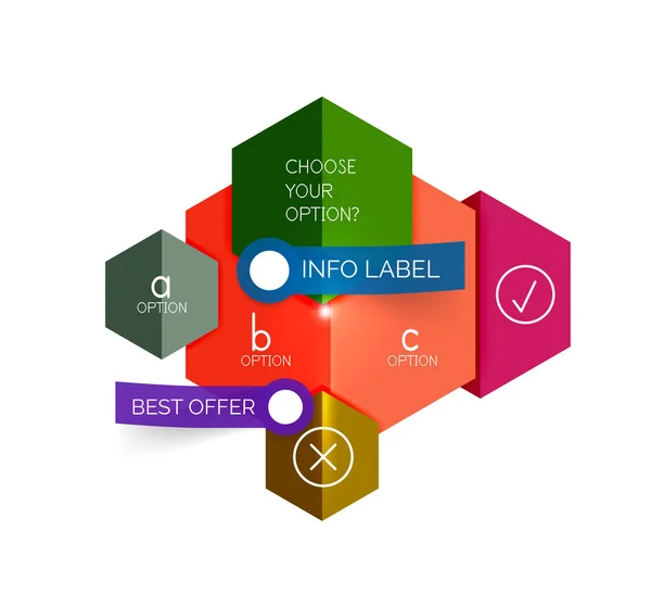 インフォ グラフィック抽象的な幾何学的なテンプレート — ストックベクタ