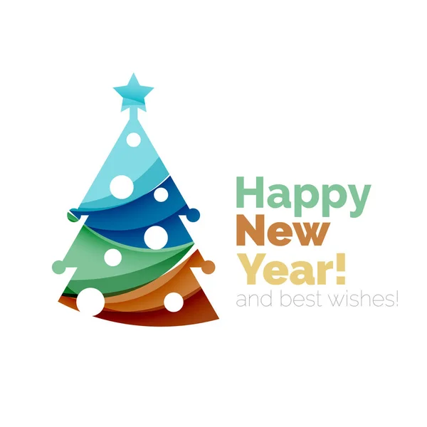 Bannière géométrique 2017 de Noël et du Nouvel An — Image vectorielle