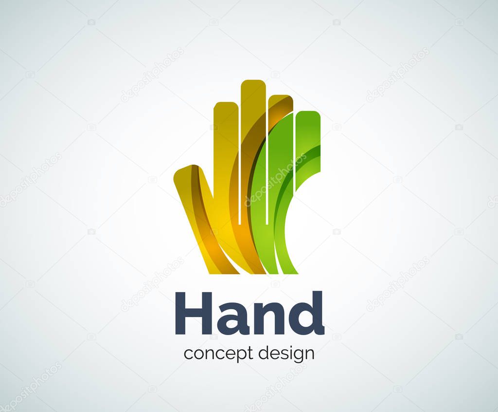 Hand logo template