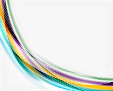 Yarı saydam dalga beyaz arka plan üzerinde