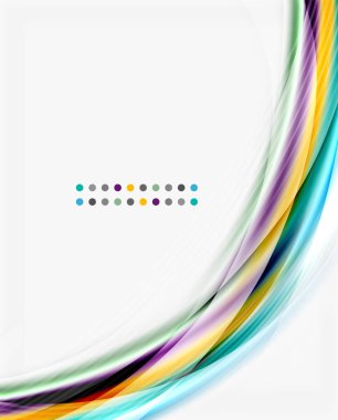 Yarı saydam dalga beyaz arka plan üzerinde