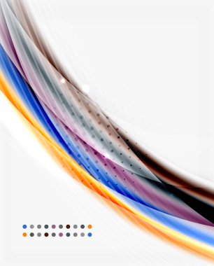 Yarı saydam dalga beyaz arka plan üzerinde