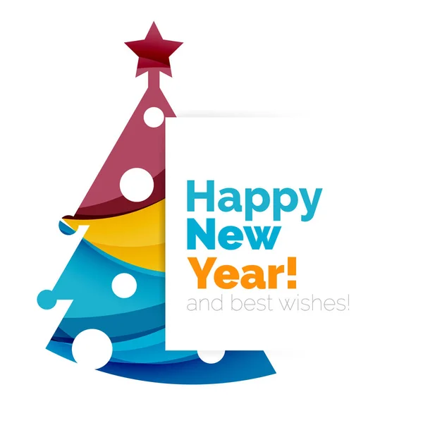 Feliz Ano Novo e Chrismas elementos de cartão de saudação feriado — Vetor de Stock