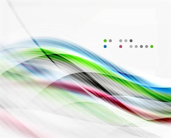 Lesklý papír rozmazané řádky lesklé vlny, barevné pruhy — Stockový vektor