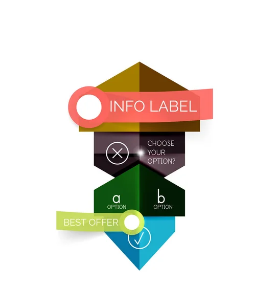 Abstrakte infografische geometrische Vorlagen — Stockvektor