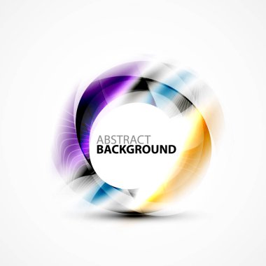 Renkli soyut daire afiş