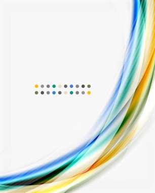 Yarı saydam dalga beyaz arka plan üzerinde