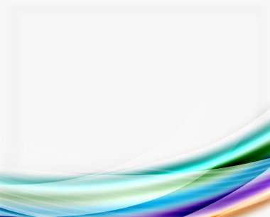 Yarı saydam dalga beyaz arka plan üzerinde