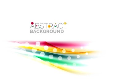 Parlak renkli çizgili beyaz arka planda - hareket