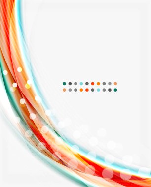 Renkli modern dalga satır, iş soyut düzeni