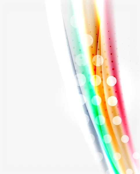 Líneas de color brillantes sobre fondo blanco - movimiento — Vector de stock