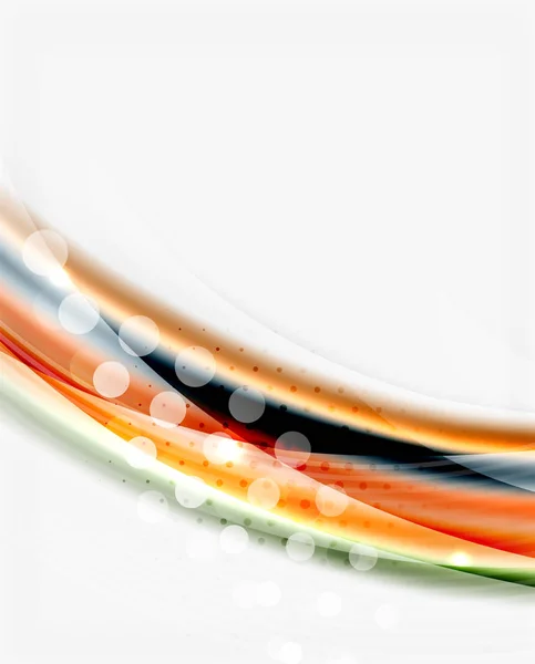 Colorida línea de onda moderna, diseño abstracto de negocios — Vector de stock