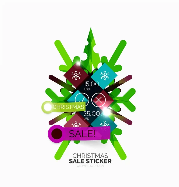 Férias brilhantes Ano Novo e banners de venda de Natal — Vetor de Stock