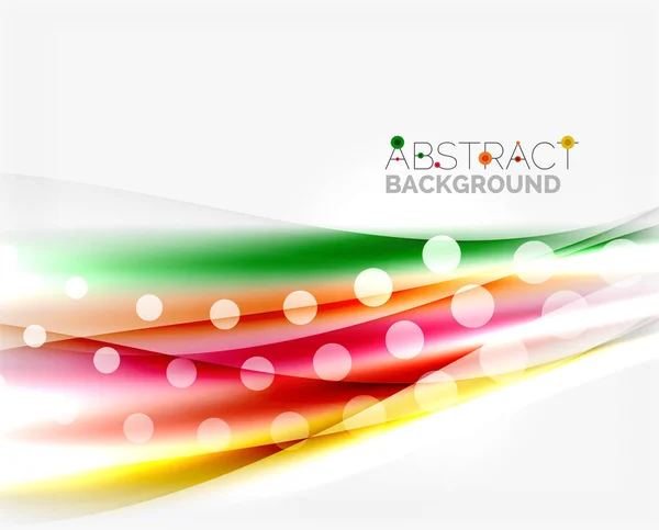 Blurred color waves, lines. Vector abstract background template — Stock Vector